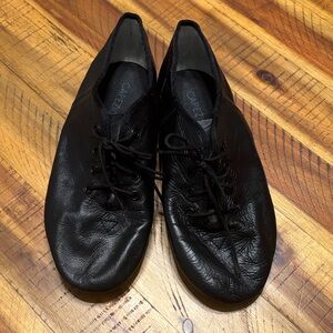 Capezio Black Leather Lace Up Jazz Oxford E Series Shoes